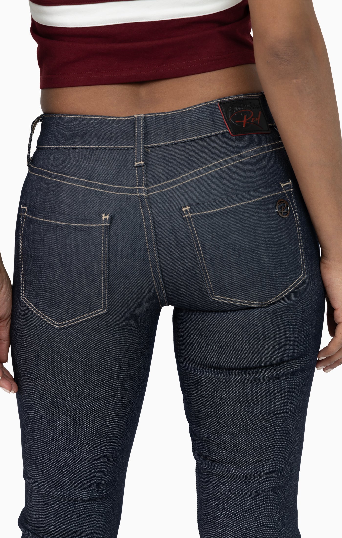 Low Rise Bootcut Denim Pants - Ink Blue