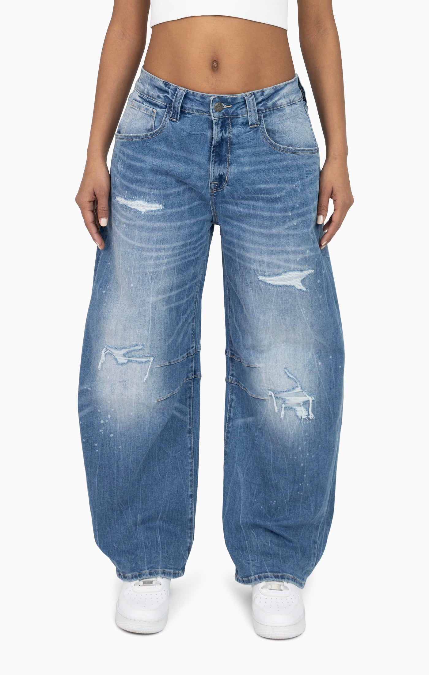 Rip&Repair Barrel Fit Denim Pant - Drift Blue