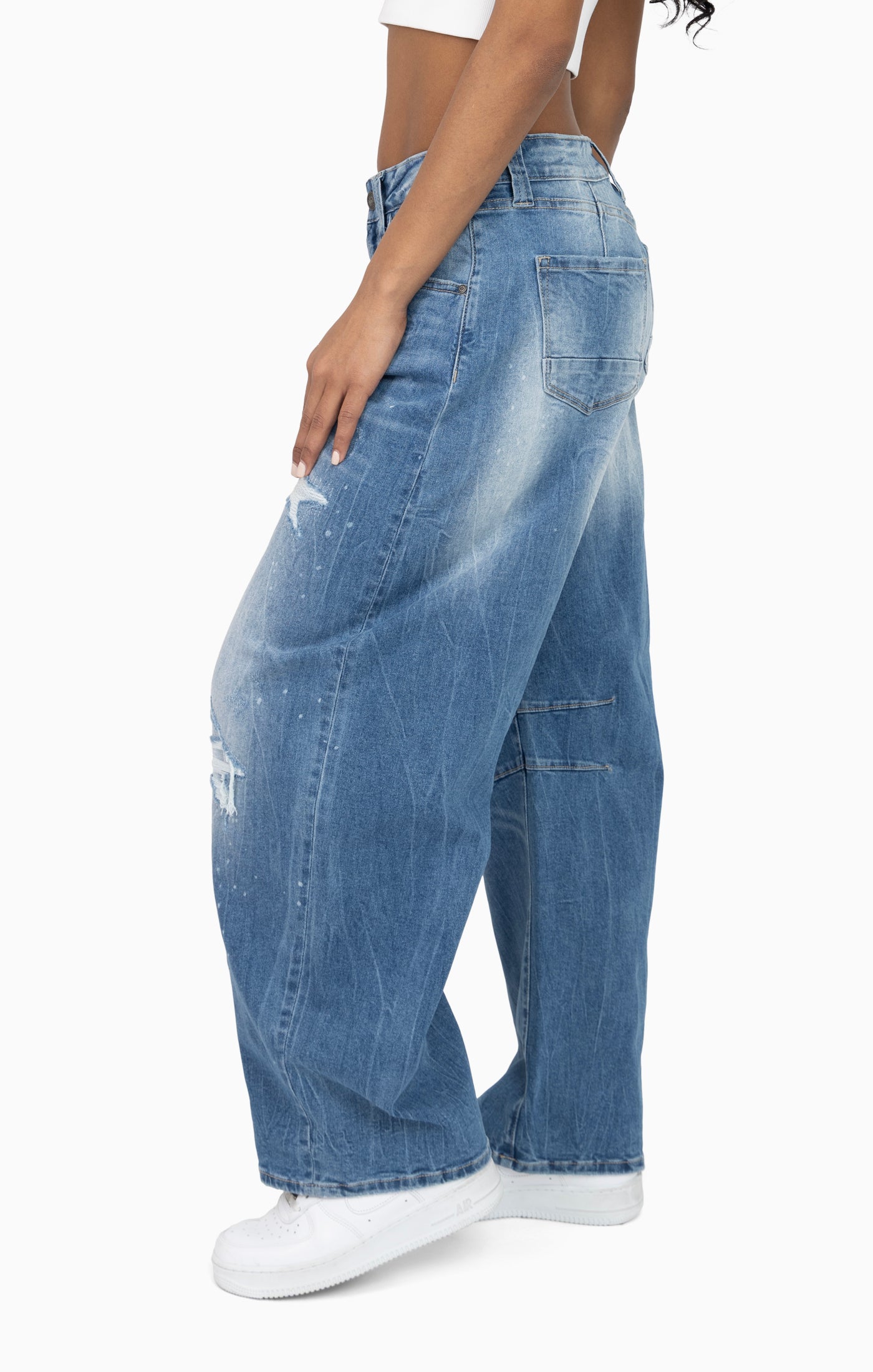 Rip&Repair Barrel Fit Denim Pant - Drift Blue
