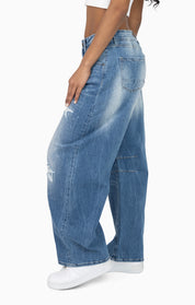 Rip&Repair Barrel Fit Denim Pant - Drift Blue