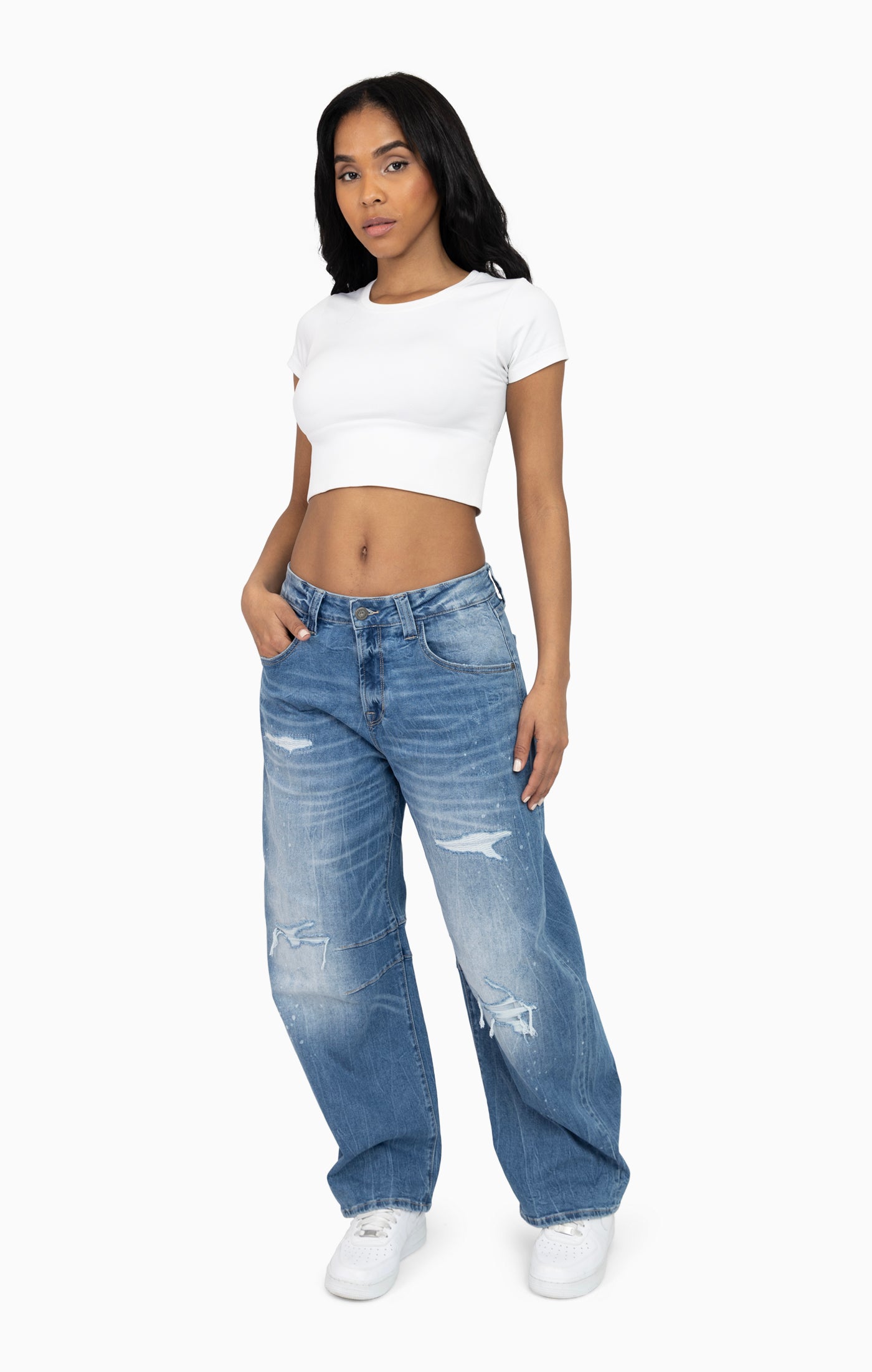 Rip&Repair Barrel Fit Denim Pant - Drift Blue