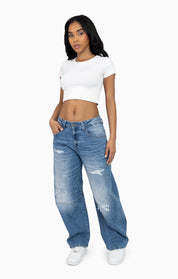 Rip&Repair Barrel Fit Denim Pant - Drift Blue