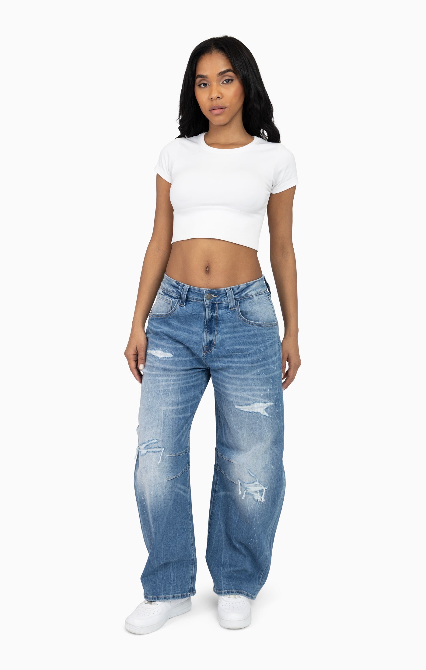 Rip&Repair Barrel Fit Denim Pant - Drift Blue