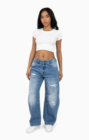 Rip&Repair Barrel Fit Denim Pant - Drift Blue