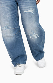 Rip&Repair Barrel Fit Denim Pant - Drift Blue