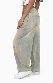 Rip&Repair Barrel Fit Denim Pant - Eden Blue