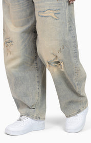 Rip&Repair Barrel Fit Denim Pant - Eden Blue