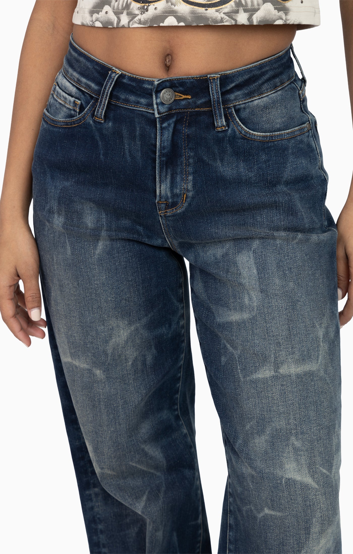 Fashion Wash Denim Pant - Tidal Blue