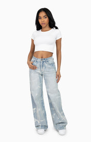 Fashion Wash Denim Pant - Wave Blue