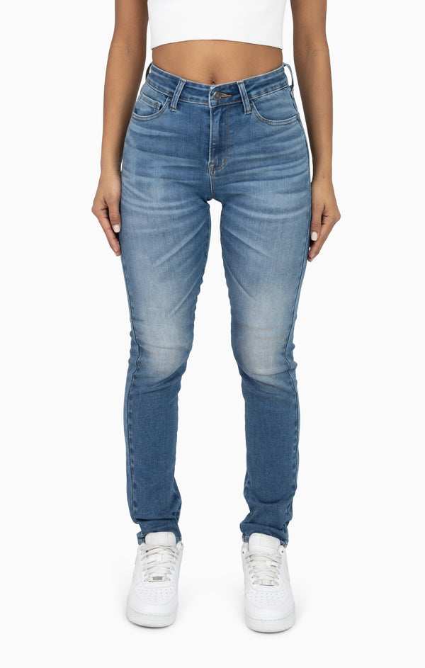 High Rise Slim Skinny - Carly Blue
