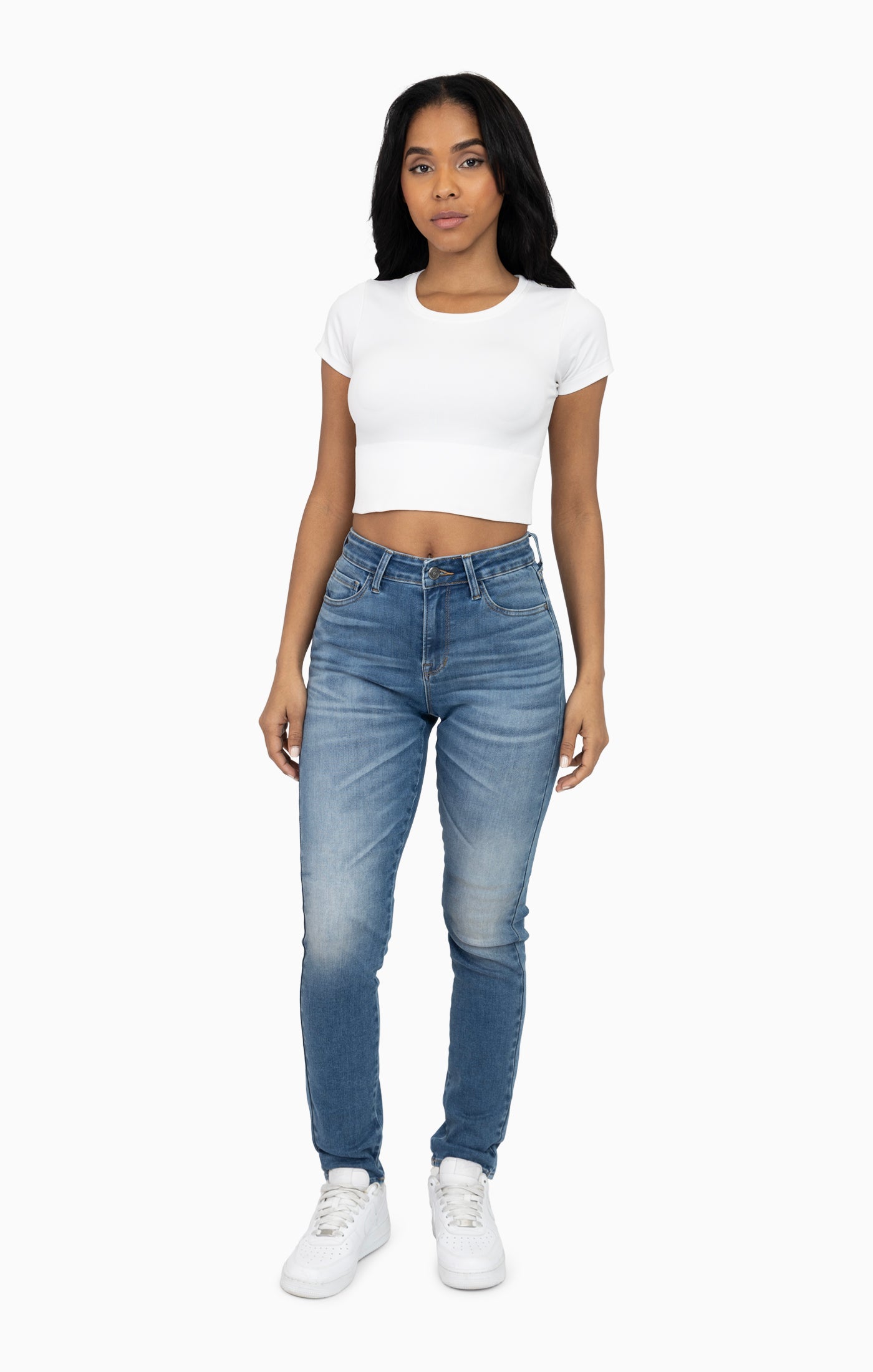 High Rise Slim Skinny - Carly Blue