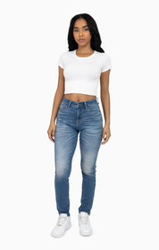 High Rise Slim Skinny - Carly Blue