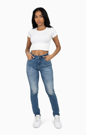 High Rise Slim Skinny - Carly Blue