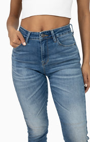 High Rise Slim Skinny - Carly Blue