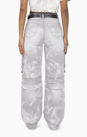 Grommet Denim Pants - Glacier Grey