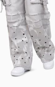 Grommet Denim Pants - Glacier Grey