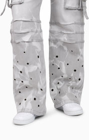 Grommet Denim Pants - Glacier Grey