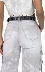 Grommet Denim Pants - Glacier Grey