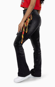 Chain Scarf Utility Pants - Rogue Black