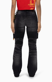 Chain Scarf Utility Pants - Rogue Black