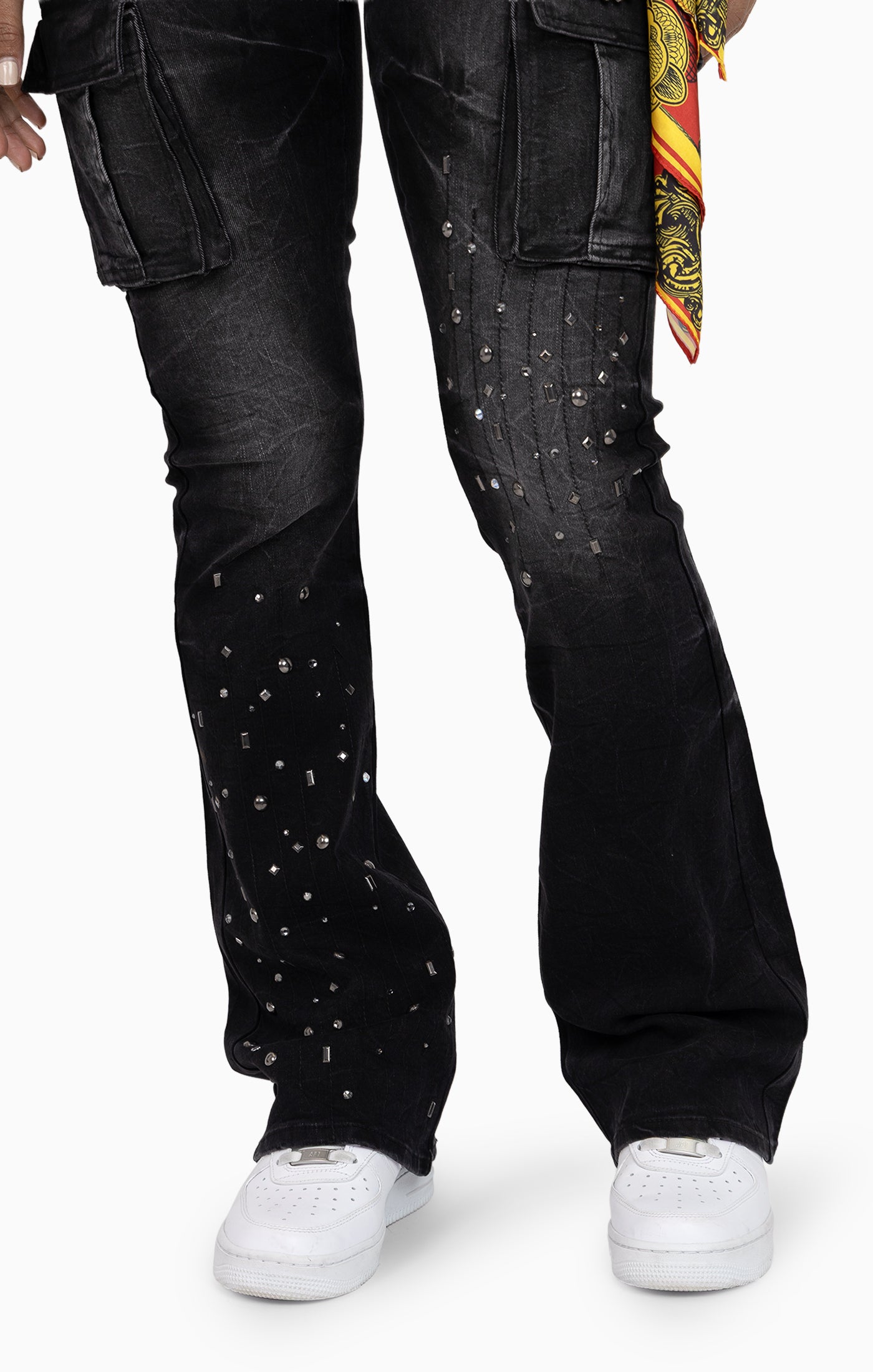 Chain Scarf Utility Pants - Rogue Black