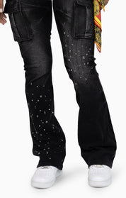 Chain Scarf Utility Pants - Rogue Black