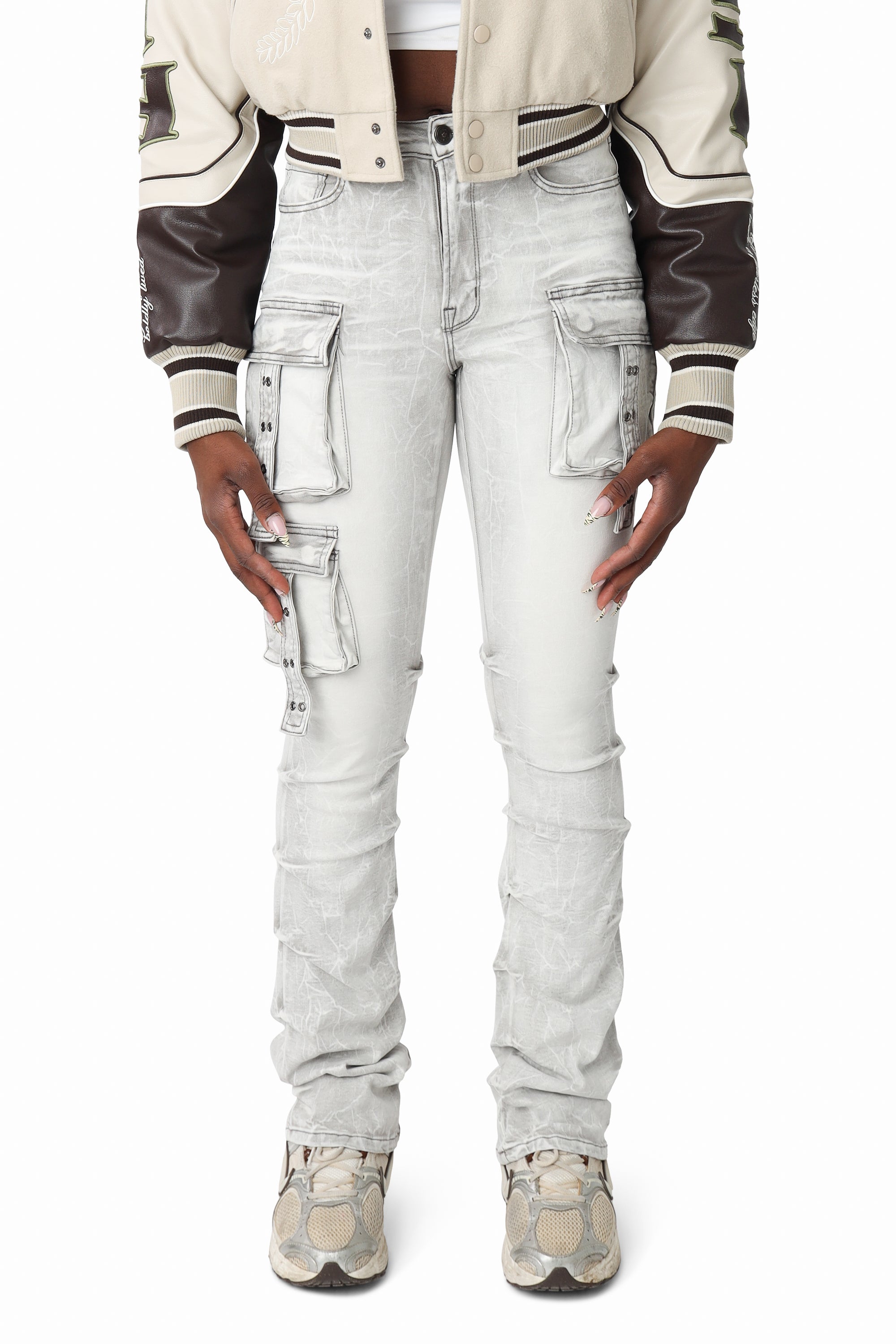 Double Belt Loop Utility Pants - Bullet Grey