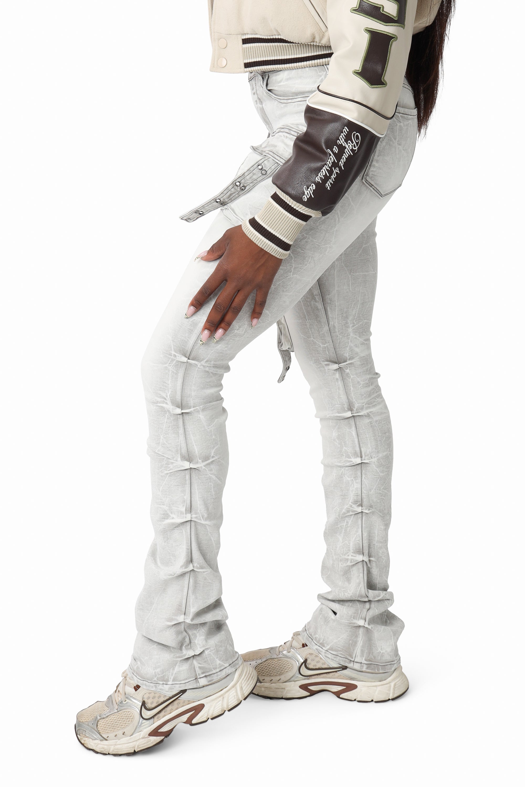 Double Belt Loop Utility Pants - Bullet Grey