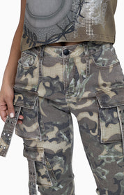 Double Belt Loop Utility Pants - Inferno Camo