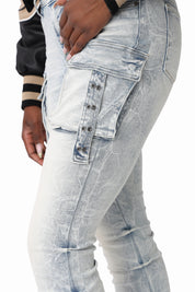 Double Belt Loop Utility Pants - Tiller Blue