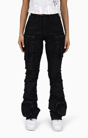Cut-Line Utility Pants - Glow Black