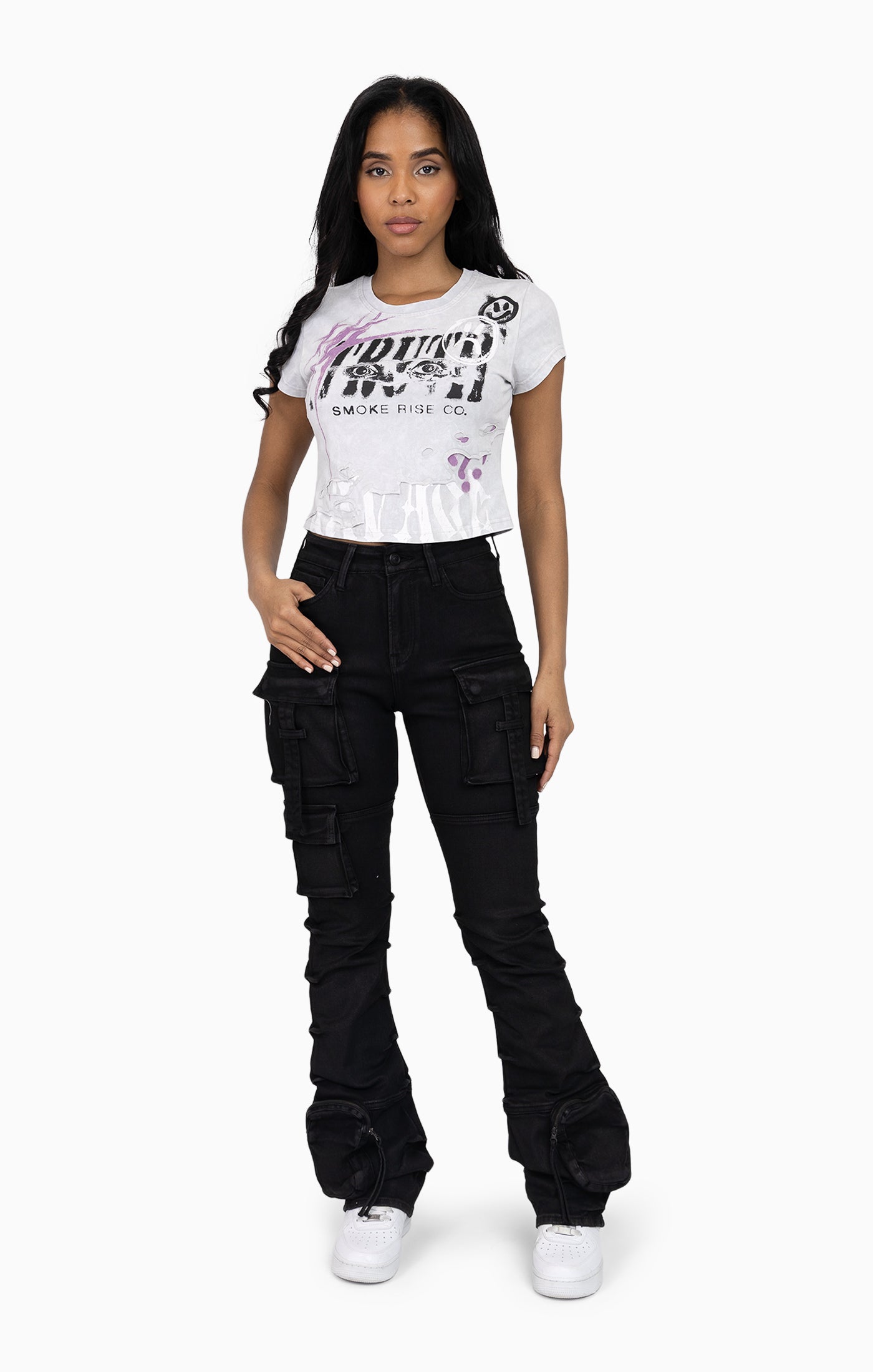 Cut-Line Utility Pants - Glow Black