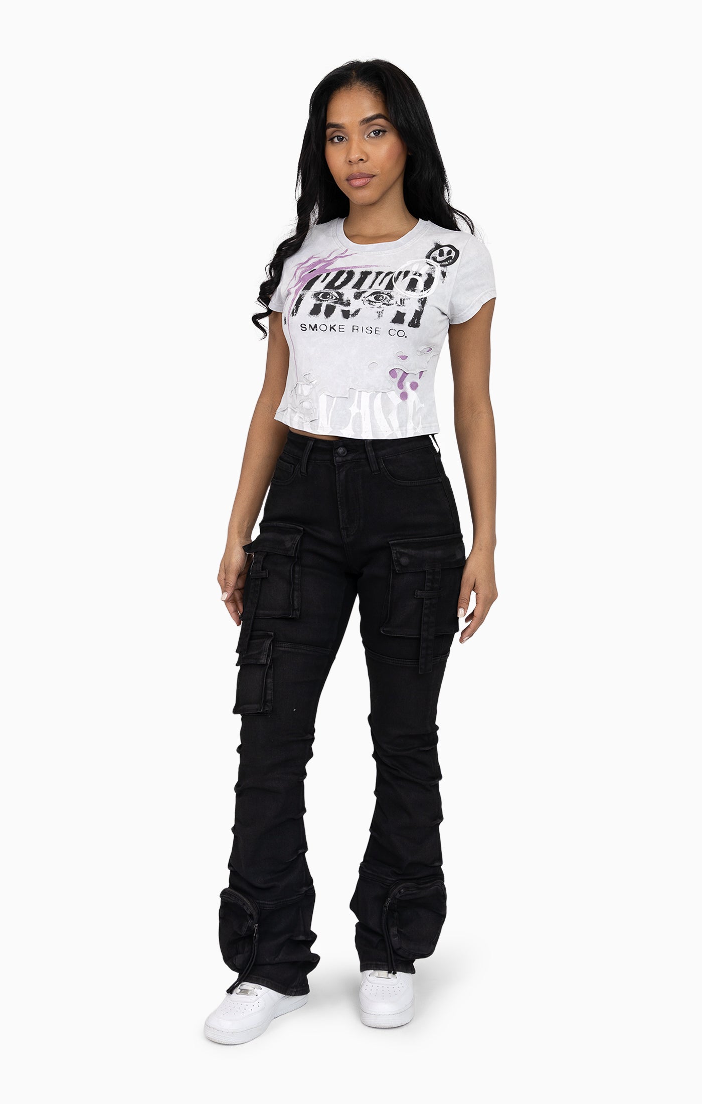 Cut-Line Utility Pants - Glow Black