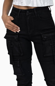 Cut-Line Utility Pants - Glow Black