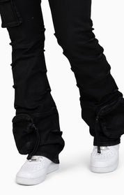 Cut-Line Utility Pants - Glow Black