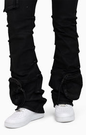 Cut-Line Utility Pants - Glow Black