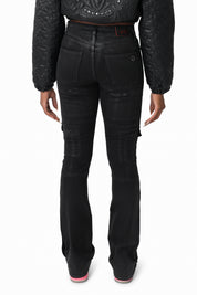 Wax Finish Utility Pants - Deep Black