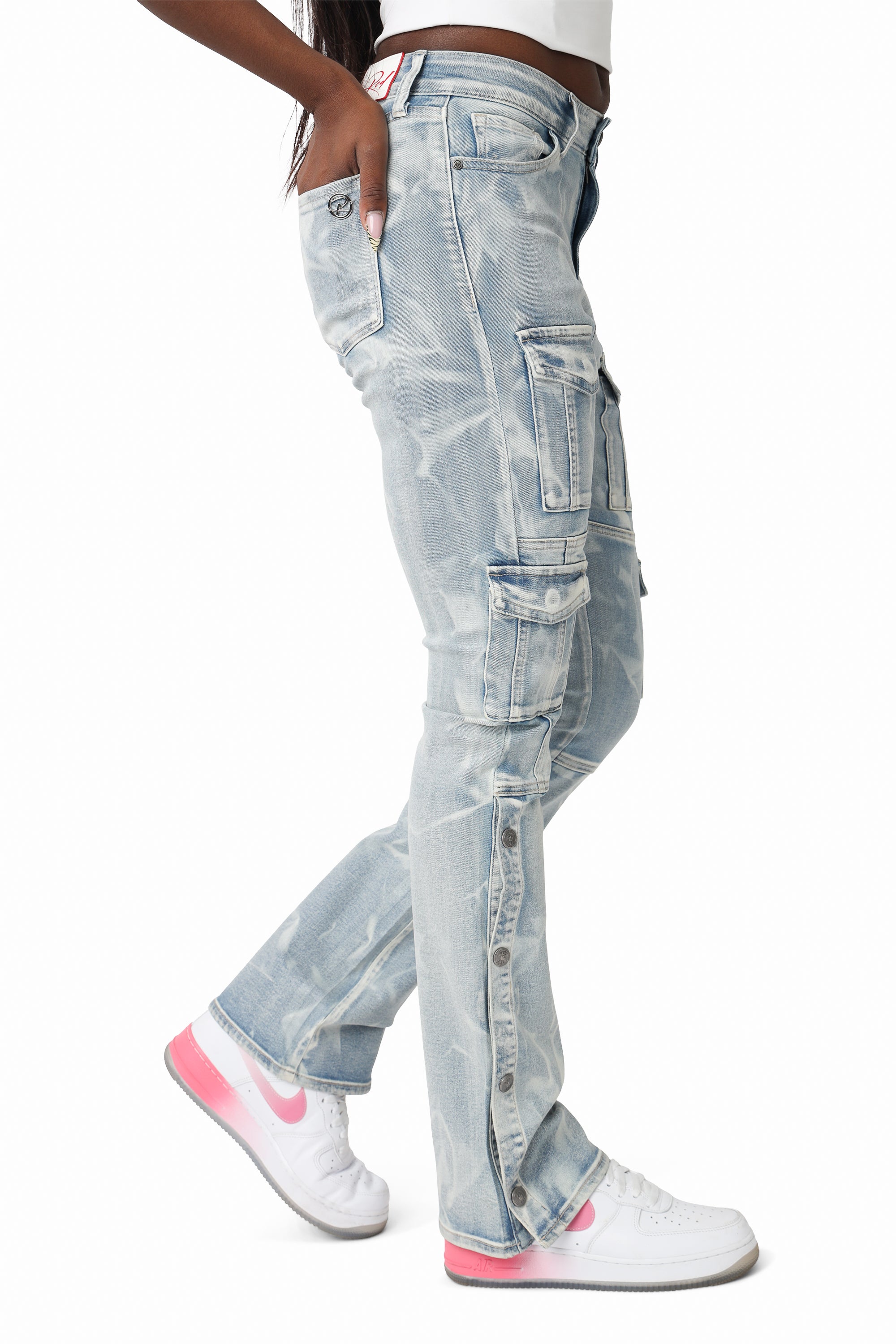 Wax Finish Utility Pants - Wave Blue