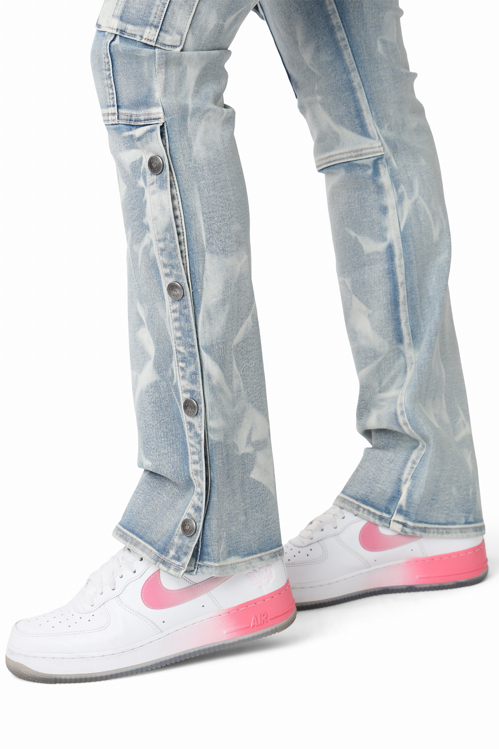 Wax Finish Utility Pants - Wave Blue
