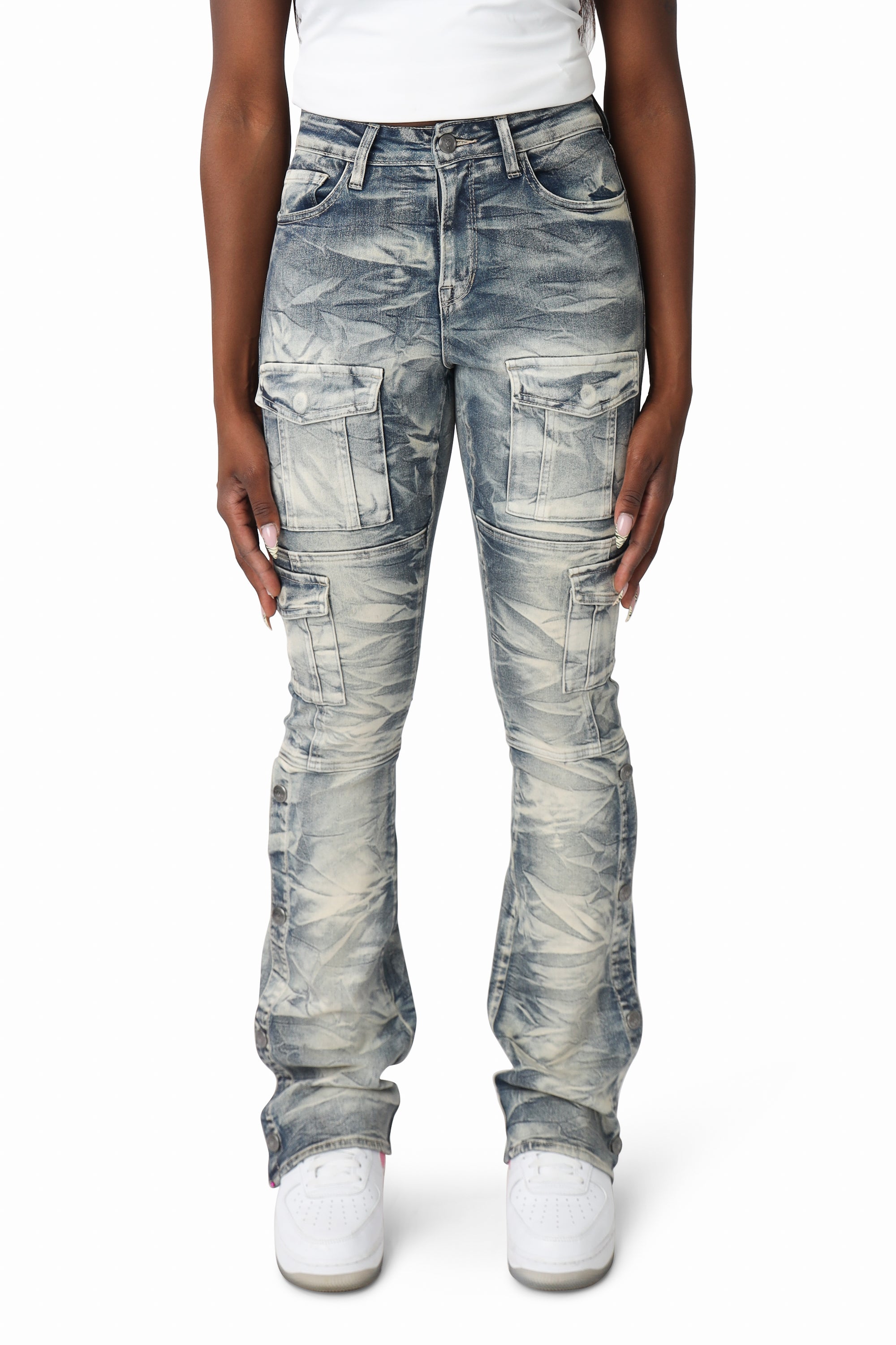Wax Finish Utility Pants - Wayne Blue
