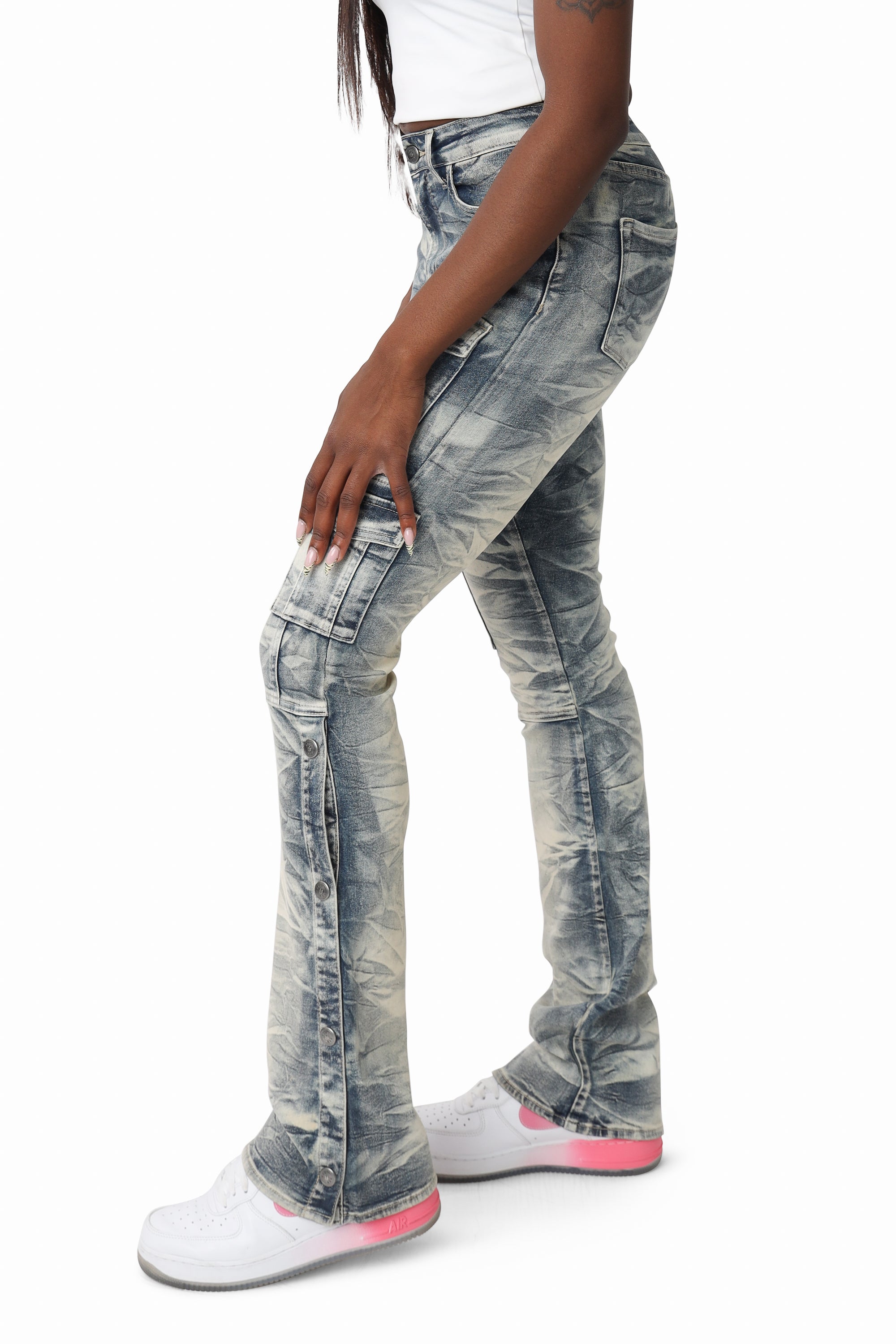 Wax Finish Utility Pants - Wayne Blue