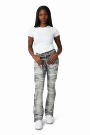 Wax Finish Utility Pants - Wayne Blue