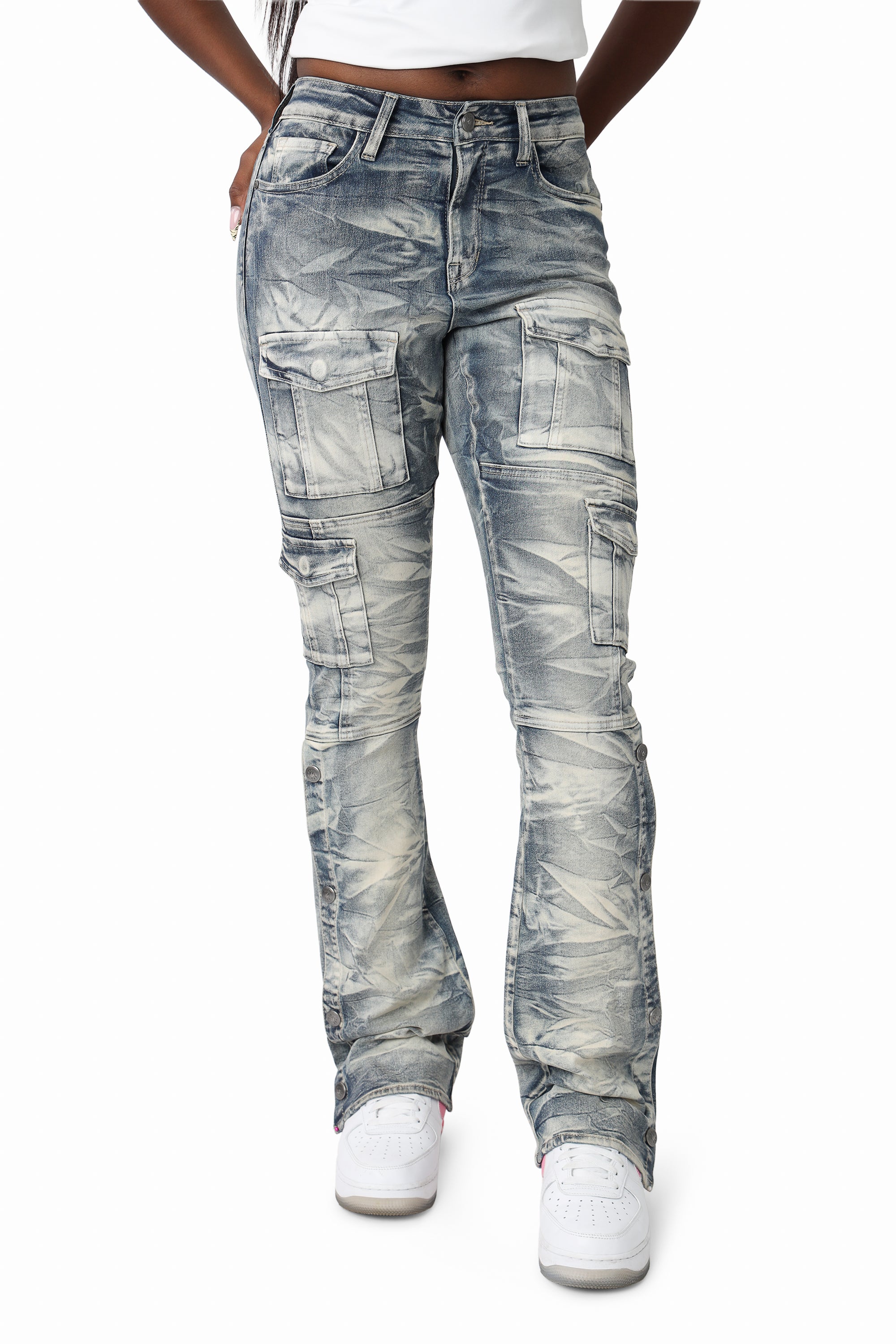 Wax Finish Utility Pants - Wayne Blue