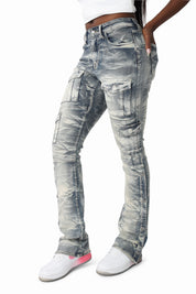 Wax Finish Utility Pants - Wayne Blue