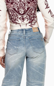 Heavy Embellished Denim Pants - Howard Blue
