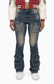 Double Flap Utility Pants - Acacia Blue