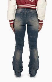 Double Flap Utility Pants - Acacia Blue