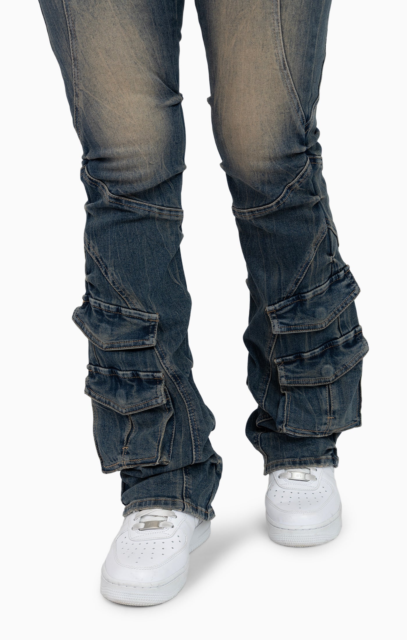 Double Flap Utility Pants - Acacia Blue