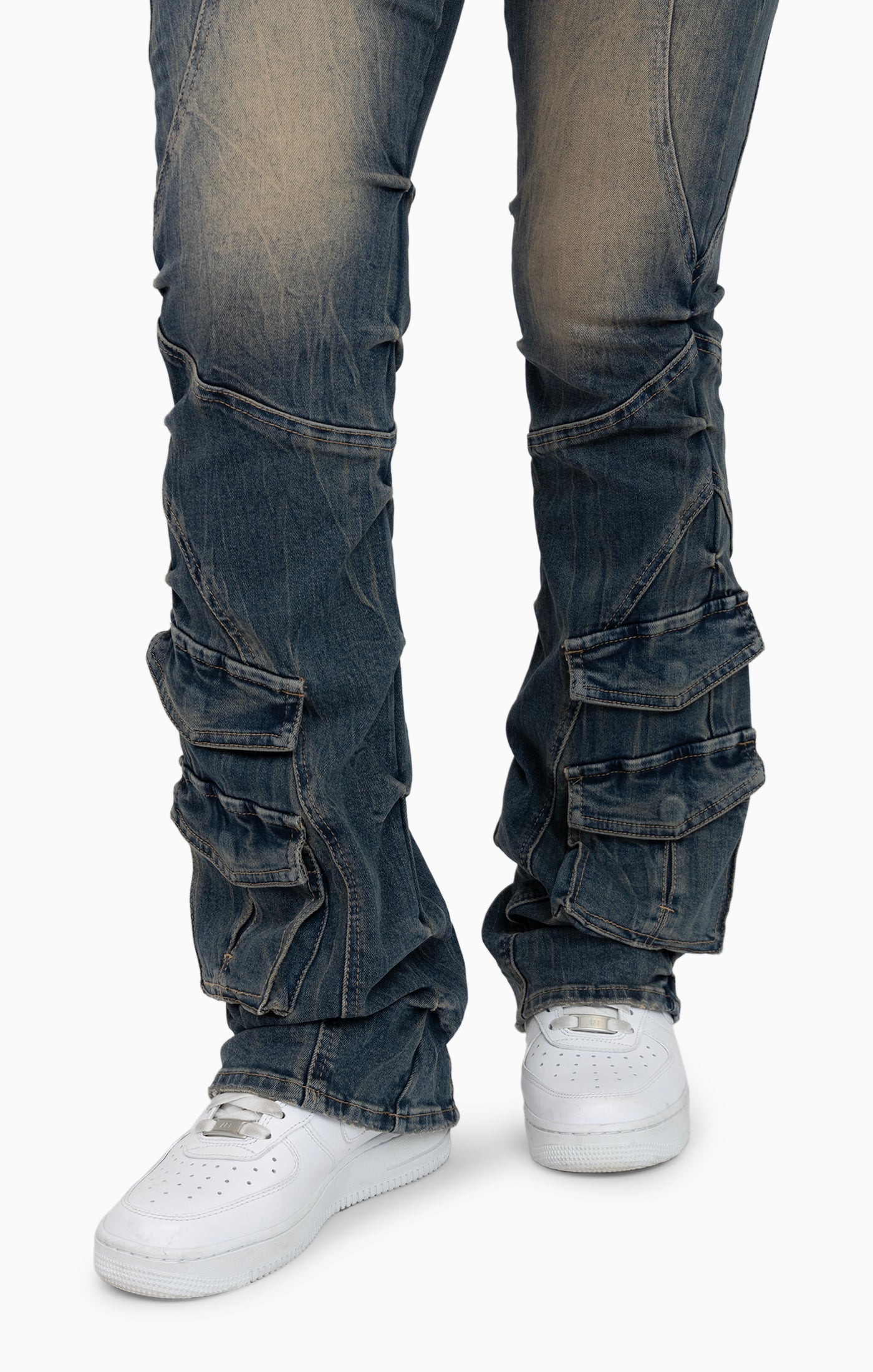 Double Flap Utility Pants - Acacia Blue