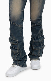 Double Flap Utility Pants - Acacia Blue